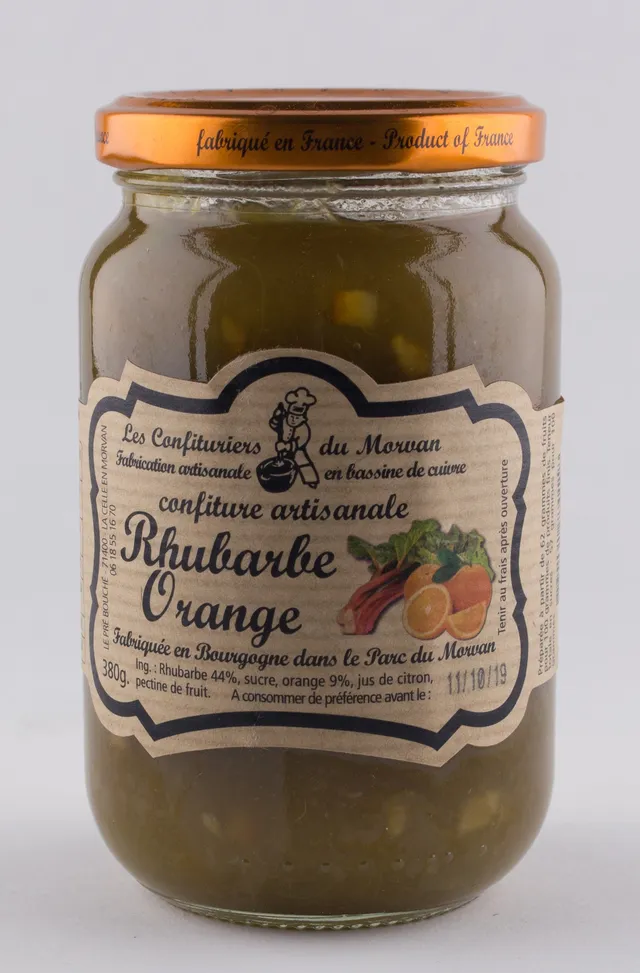 moulins-de-versailles-confiture-rhubarbe-orange-pot-380g image 1