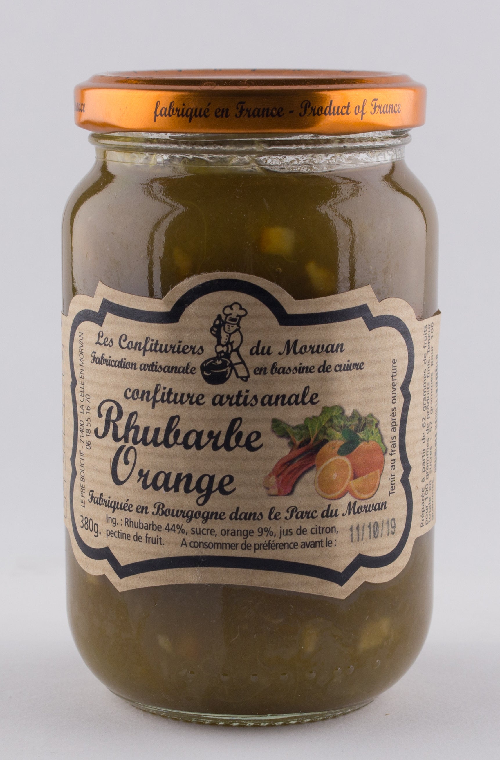 moulins-de-versailles-confiture-rhubarbe-orange-pot-380g image 1
