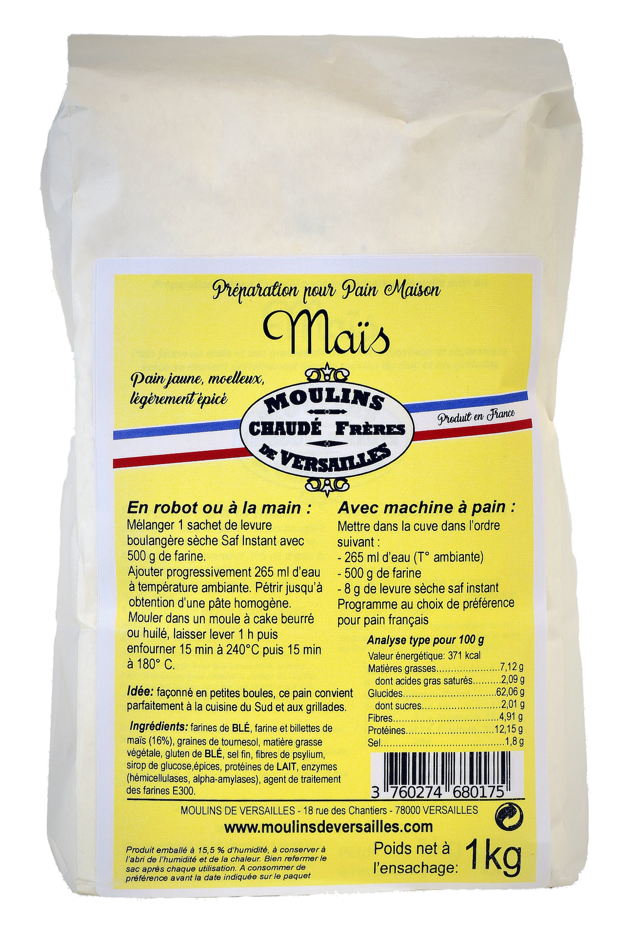 moulins-de-versailles-pr-paration-pain-au-ma-s-1kg-jaune-moelleux image 2